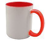 Caneca Alça e Interior Vermelho